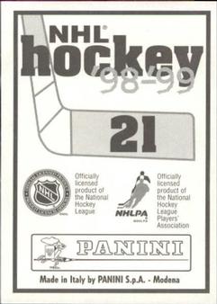 1998-99 Panini Stickers #21 Michael Peca Back