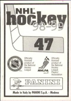 1998-99 Panini Stickers #47 Pittsburgh Penguins Logo Back