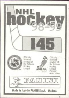 1998-99 Panini Stickers #145 Craig Janney Back