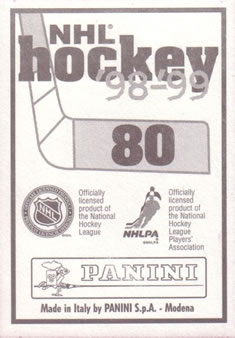 1998-99 Panini Stickers #80 Wayne Gretzky Back