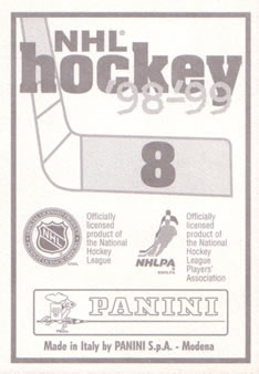 1998-99 Panini Stickers #8 Dmitri Khristich Back