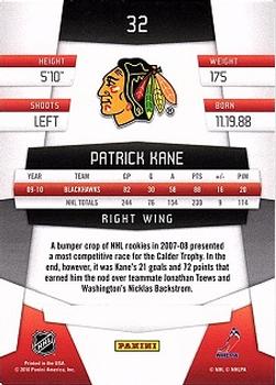 2010-11 Panini Certified #32 Patrick Kane  Back