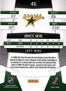 2010-11 Panini Certified #46 James Neal  Back