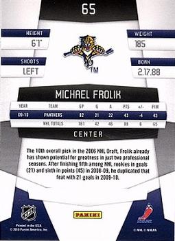 2010-11 Panini Certified #65 Michael Frolik  Back