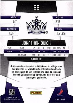 2010-11 Panini Certified #68 Jonathan Quick  Back