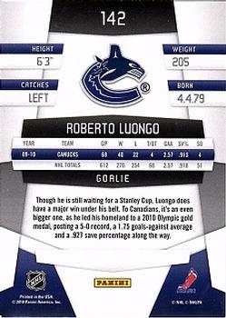 2010-11 Panini Certified #142 Roberto Luongo  Back