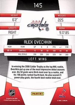 2010-11 Panini Certified #145 Alex Ovechkin Back