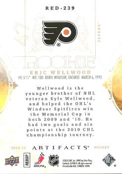 2010-11 Upper Deck Artifacts #RED-239 Eric Wellwood Back