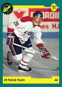 1991 Classic Draft Picks French #8 Patrick Poulin Front