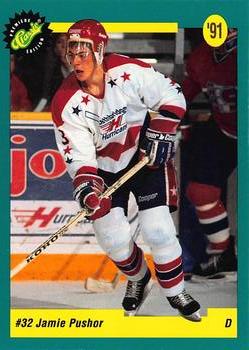 1991 Classic Draft Picks French #28 Jamie Pushor Front