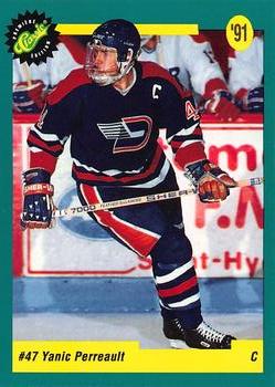 1991 Classic Draft Picks French #39 Yanic Perreault Front