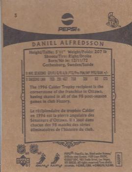 2007-08 Pepsi #5 Daniel Alfredsson Back
