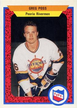1991-92 ProCards AHL/IHL/CoHL #30 Greg Poss Front
