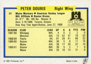 1991-92 ProCards AHL/IHL/CoHL #64 Peter Douris Back