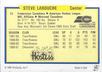 1991-92 ProCards AHL/IHL/CoHL #83 Steve Larouche Back