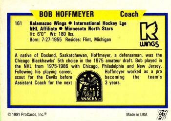1991-92 ProCards AHL/IHL/CoHL #161 Bob Hoffmeyer Back