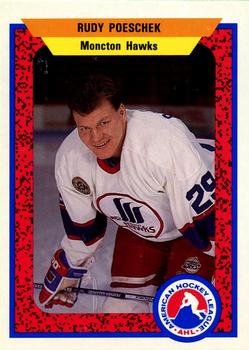 1991-92 ProCards AHL/IHL/CoHL #167 Rudy Poeschek Front