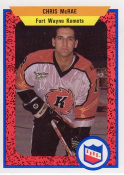 1991-92 ProCards AHL/IHL/CoHL #240 Chris McRae Front