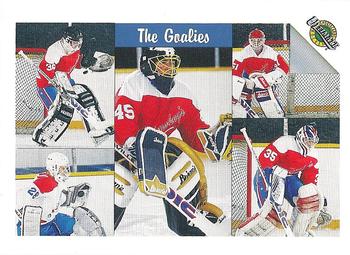 1991 Ultimate Draft - French #57 The Goalies (Andrew Verner / Chris Osgood / Jamie McLennan / Marcel Cousineau / Mike Torchia) Front