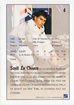1991 Ultimate Draft - French #4 Scott Lachance Back