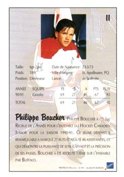 1991 Ultimate Draft - French #11 Philippe Boucher Back