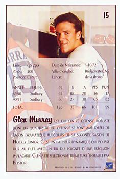 1991 Ultimate Draft - French #15 Glen Murray Back