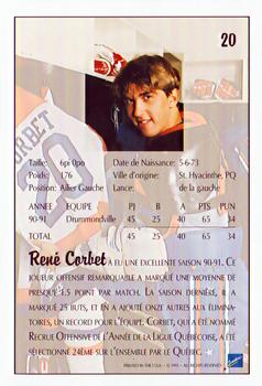 1991 Ultimate Draft - French #20 Rene Corbet Back