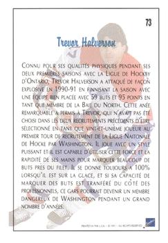 1991 Ultimate Draft - French #73 Trevor Halverson Back