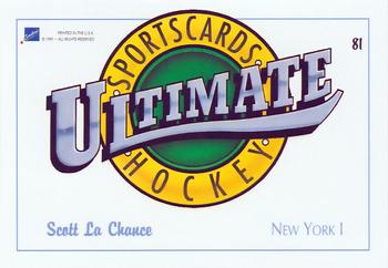 1991 Ultimate Draft - French #81 Scott Lachance Back