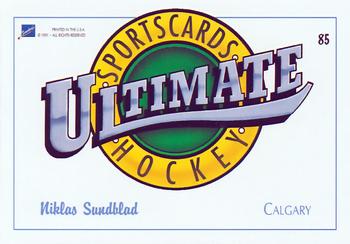 1991 Ultimate Draft - French #85 Niklas Sundblad Back