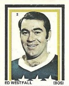1971-72 Eddie Sargent NHL Players Stickers #2 Ed Westfall Front