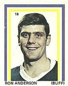 1971-72 Eddie Sargent NHL Players Stickers #18 Ron Anderson Front