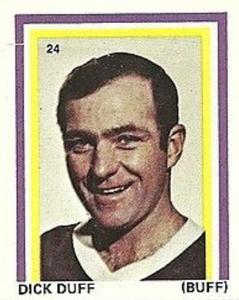 1971-72 Eddie Sargent NHL Players Stickers #24 Dick Duff Front