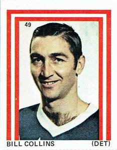 1971-72 Eddie Sargent NHL Players Stickers #49 Bill Collins Front