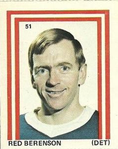 1971-72 Eddie Sargent NHL Players Stickers #51 Red Berenson Front