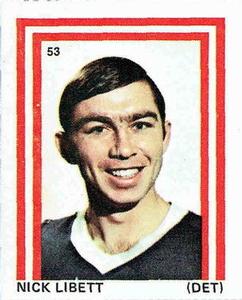 1971-72 Eddie Sargent NHL Players Stickers #53 Nick Libett Front