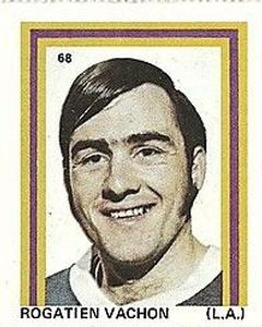 1971-72 Eddie Sargent NHL Players Stickers #68 Rogatien Vachon Front