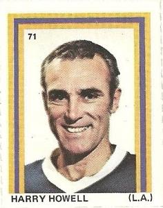1971-72 Eddie Sargent NHL Players Stickers #71 Harry Howell Front