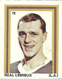 1971-72 Eddie Sargent NHL Players Stickers #72 Real Lemieux Front