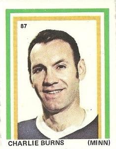 1971-72 Eddie Sargent NHL Players Stickers #87 Charlie Burns Front