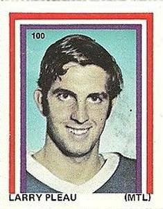 1971-72 Eddie Sargent NHL Players Stickers #100 Larry Pleau Front