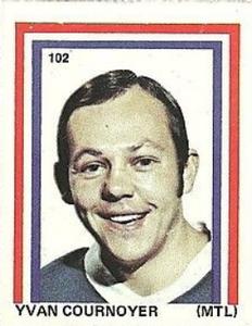 1971-72 Eddie Sargent NHL Players Stickers #102 Yvan Cournoyer Front