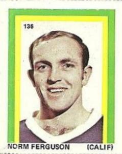 1971-72 Eddie Sargent NHL Players Stickers #136 Norm Ferguson Front