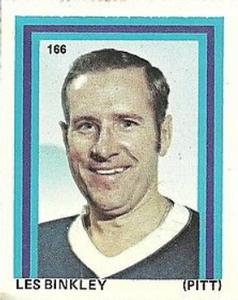 1971-72 Eddie Sargent NHL Players Stickers #166 Les Binkley Front