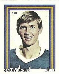 1971-72 Eddie Sargent NHL Players Stickers #178 Garry Unger Front