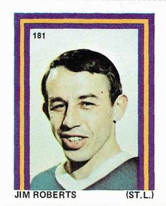 1971-72 Eddie Sargent NHL Players Stickers #181 Jim Roberts Front