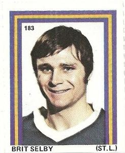 1971-72 Eddie Sargent NHL Players Stickers #183 Brit Selby Front
