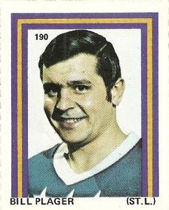 1971-72 Eddie Sargent NHL Players Stickers #190 Bill Plager Front