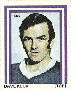 1971-72 Eddie Sargent NHL Players Stickers #206 Dave Keon Front