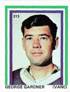 1971-72 Eddie Sargent NHL Players Stickers #213 George Gardner Front